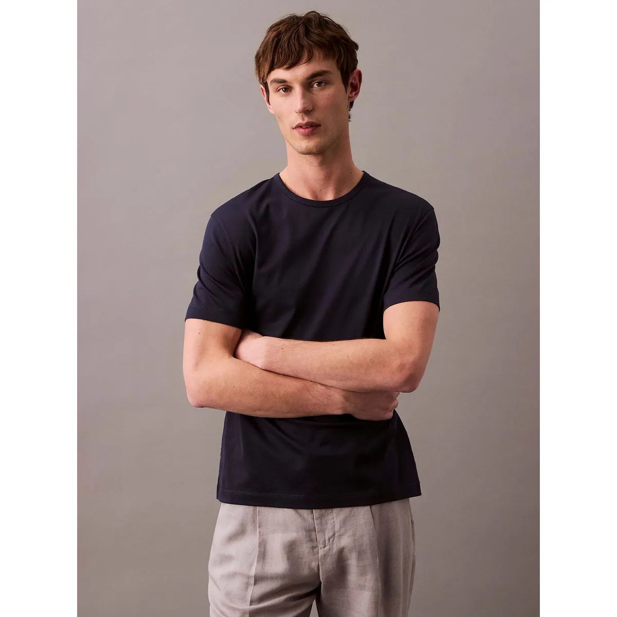 CALVIN KLEIN - Polera de Punto Global Hero Azul Calvin Klein