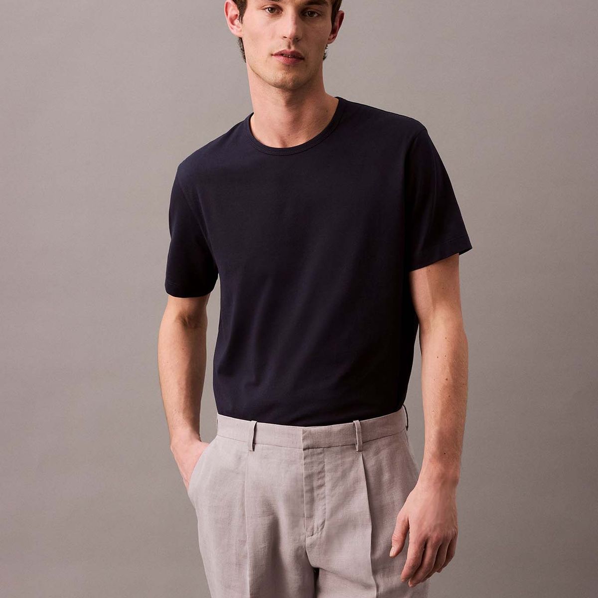 CALVIN KLEIN - Polera de Punto Global Hero Azul Calvin Klein