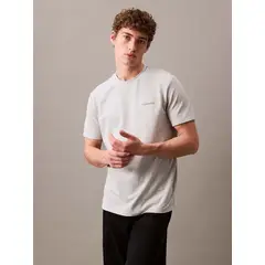 CALVIN KLEIN - Polera con Logo Tonal Gris