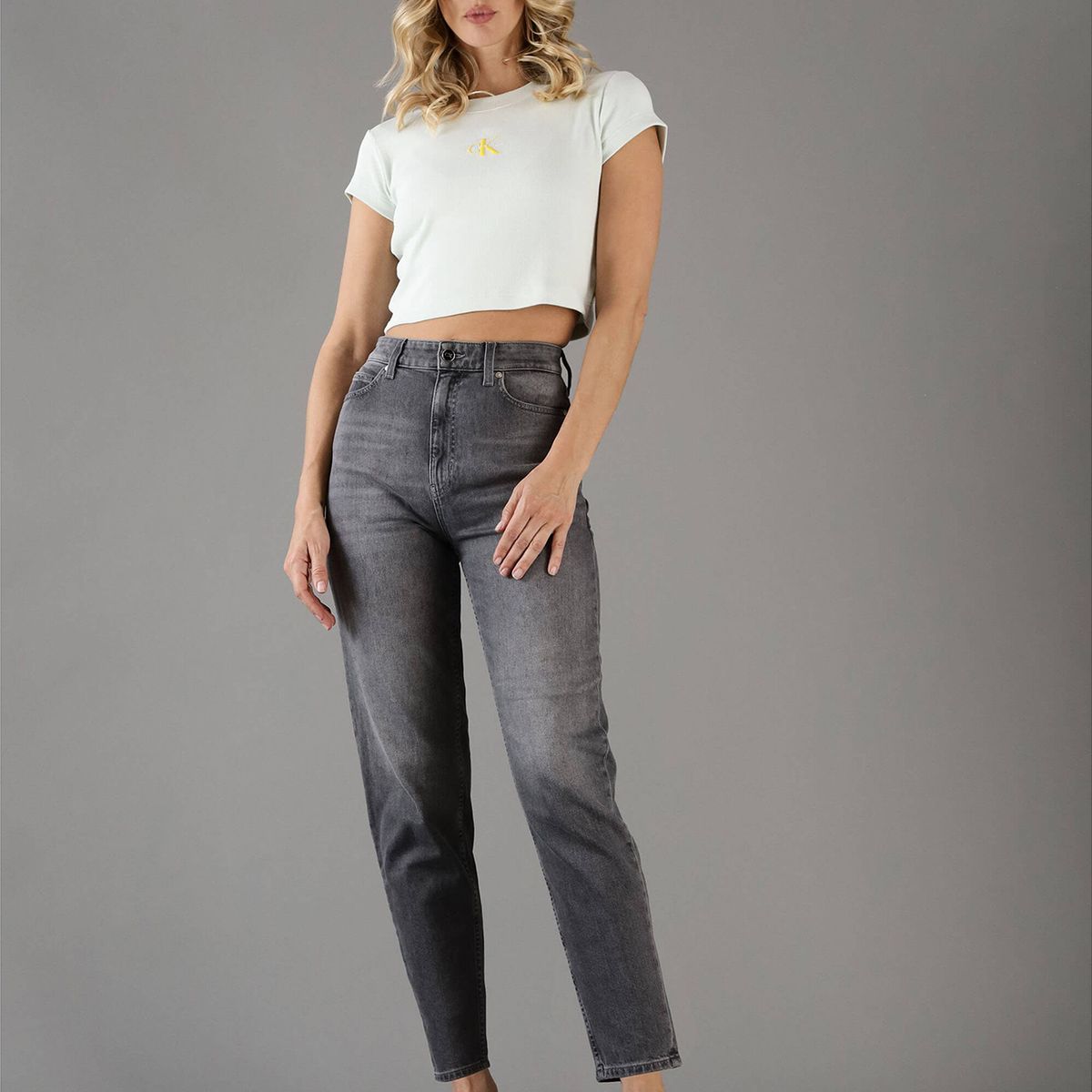 CALVIN KLEIN - Polera Mnogram Baby Verde Calvin Klein