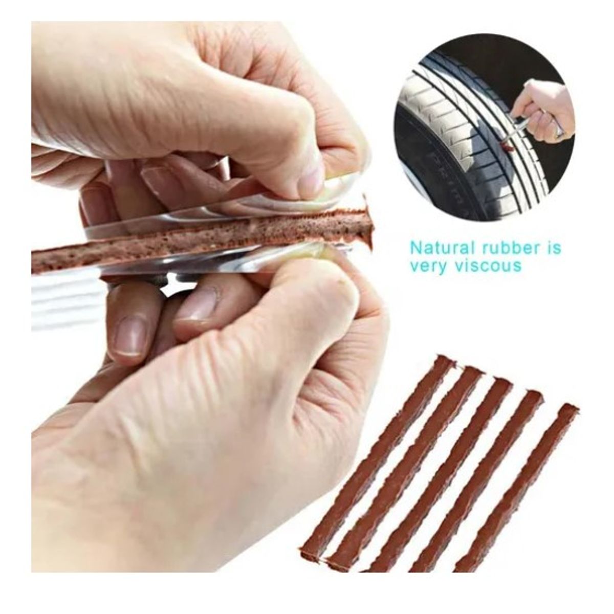 OFERTABKN - Kit 27 Piezas Reparación Pinchazos Neumático Emergencia Auto