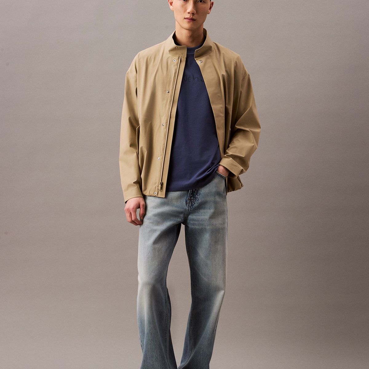 CALVIN KLEIN - Polera Regular con Logotipo Azul Calvin Klein