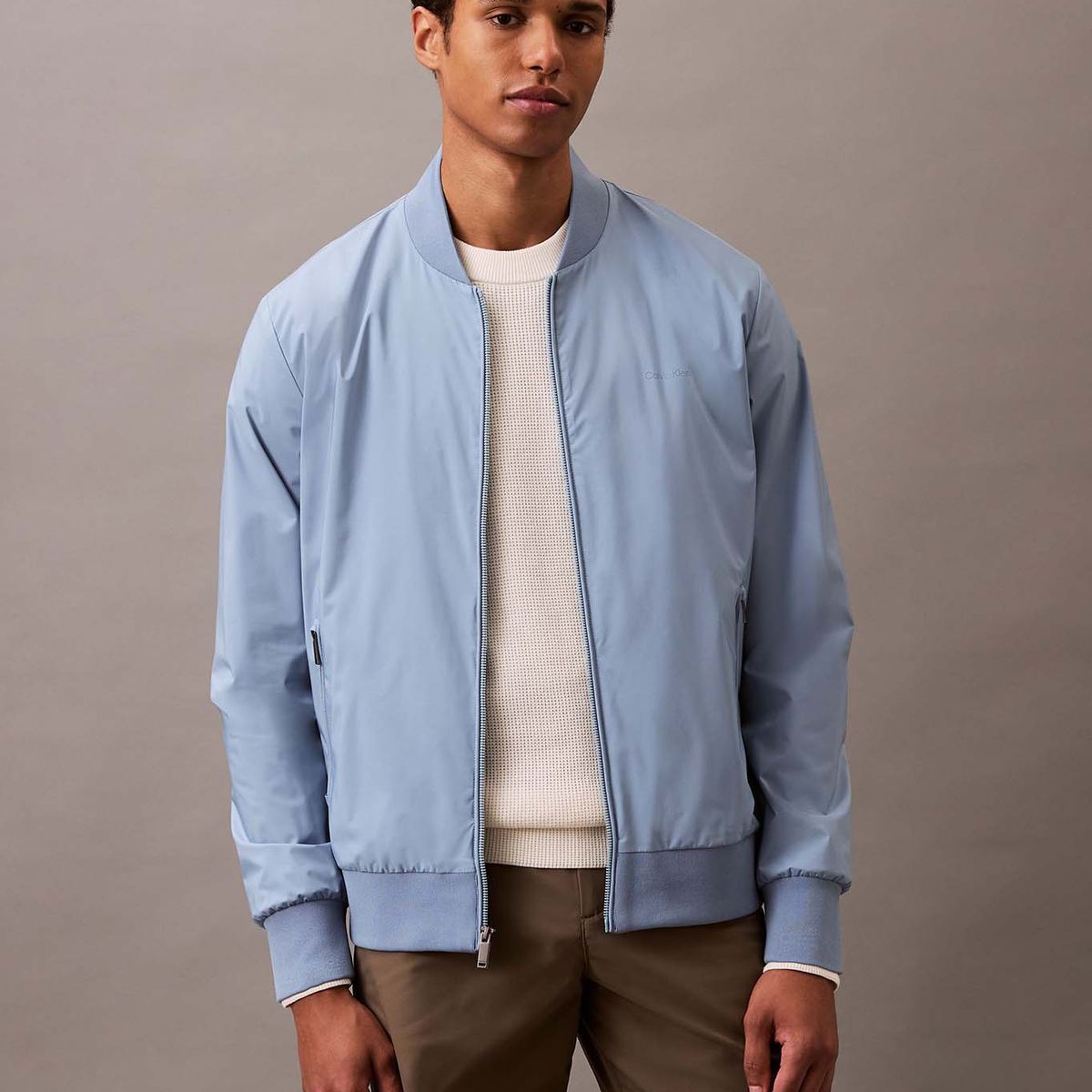 CALVIN KLEIN - Chaqueta Bomber Matte Celeste Calvin Klein