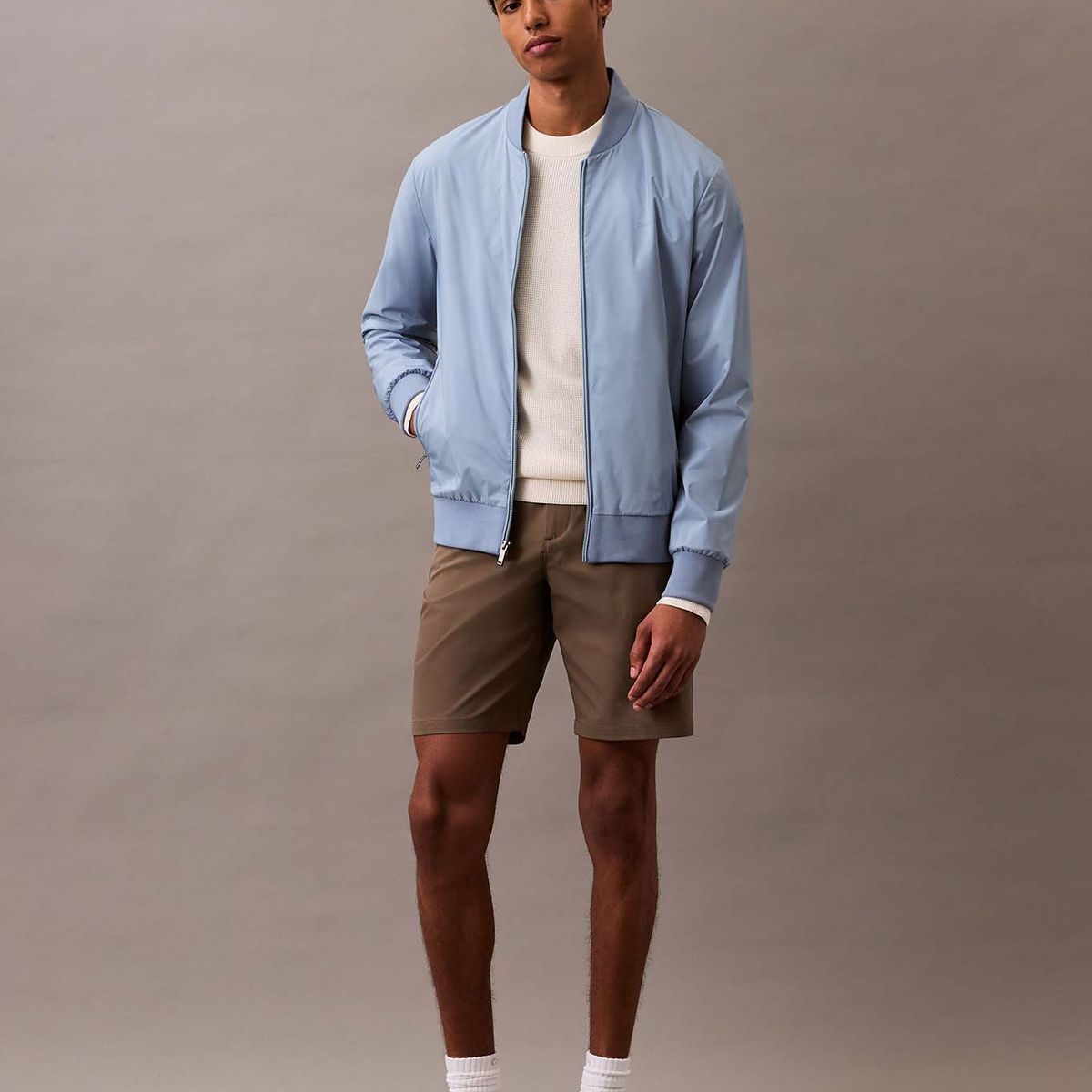 CALVIN KLEIN - Chaqueta Bomber Matte Celeste Calvin Klein