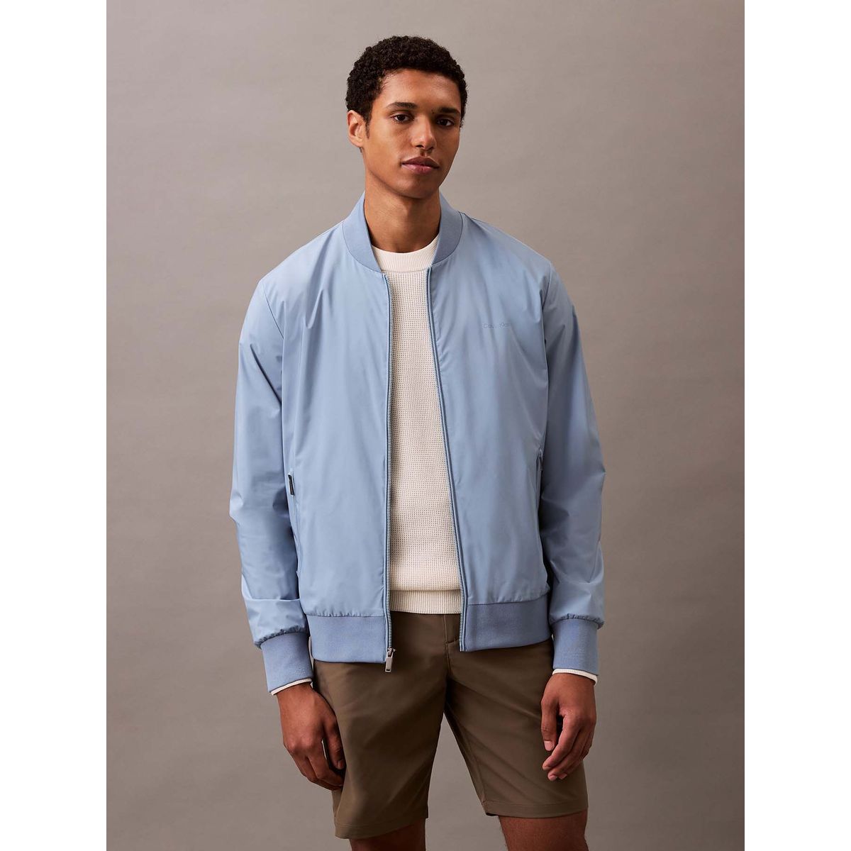 CALVIN KLEIN - Chaqueta Bomber Matte Celeste Calvin Klein