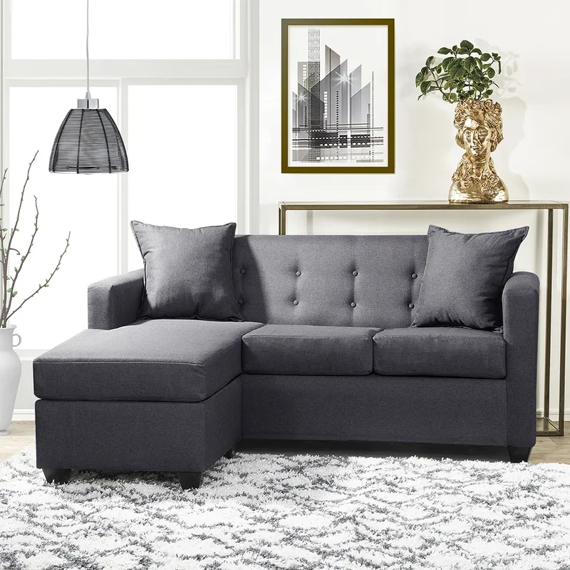 MASEL - Seccional Intercambiable Gramado tela Gris  170x130x83