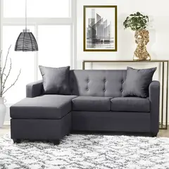 MASEL - Seccional Intercambiable Gramado tela Gris 170x130x83