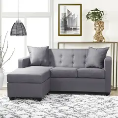 MASEL - Seccional Intercambiable Gramado tela Gris 170x130x83