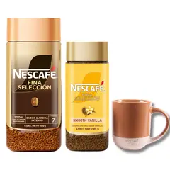 NESCAFE - Pack Cafe Fina seleccion 200g + Fina selección Vainilla 95g + Mug