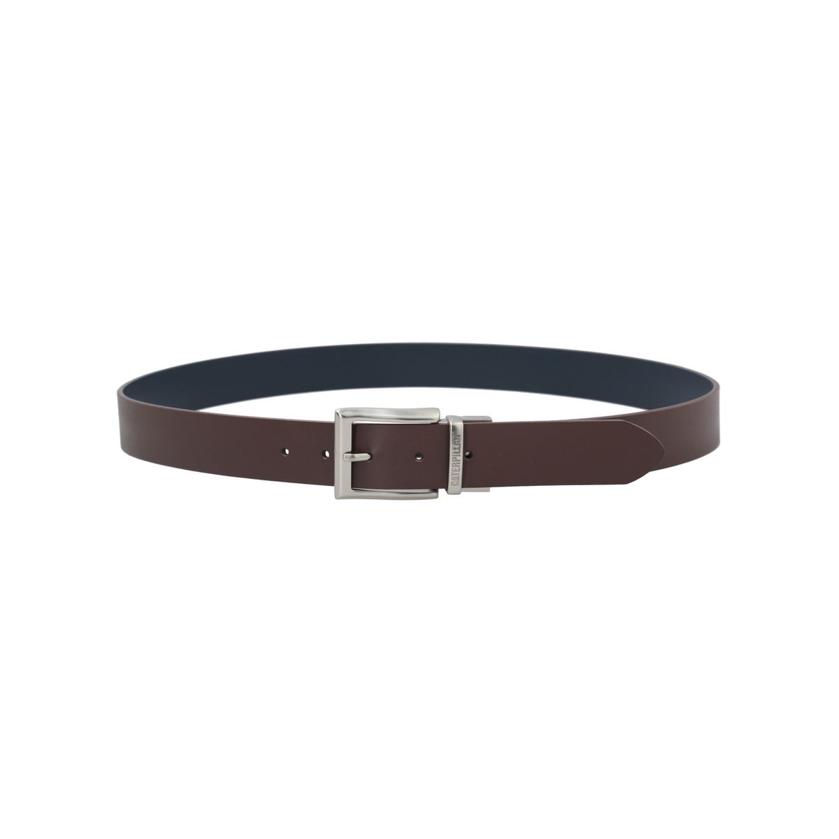 CAT - Cinturón de Cuero PU Reversible Hombre Café-Azul CAT