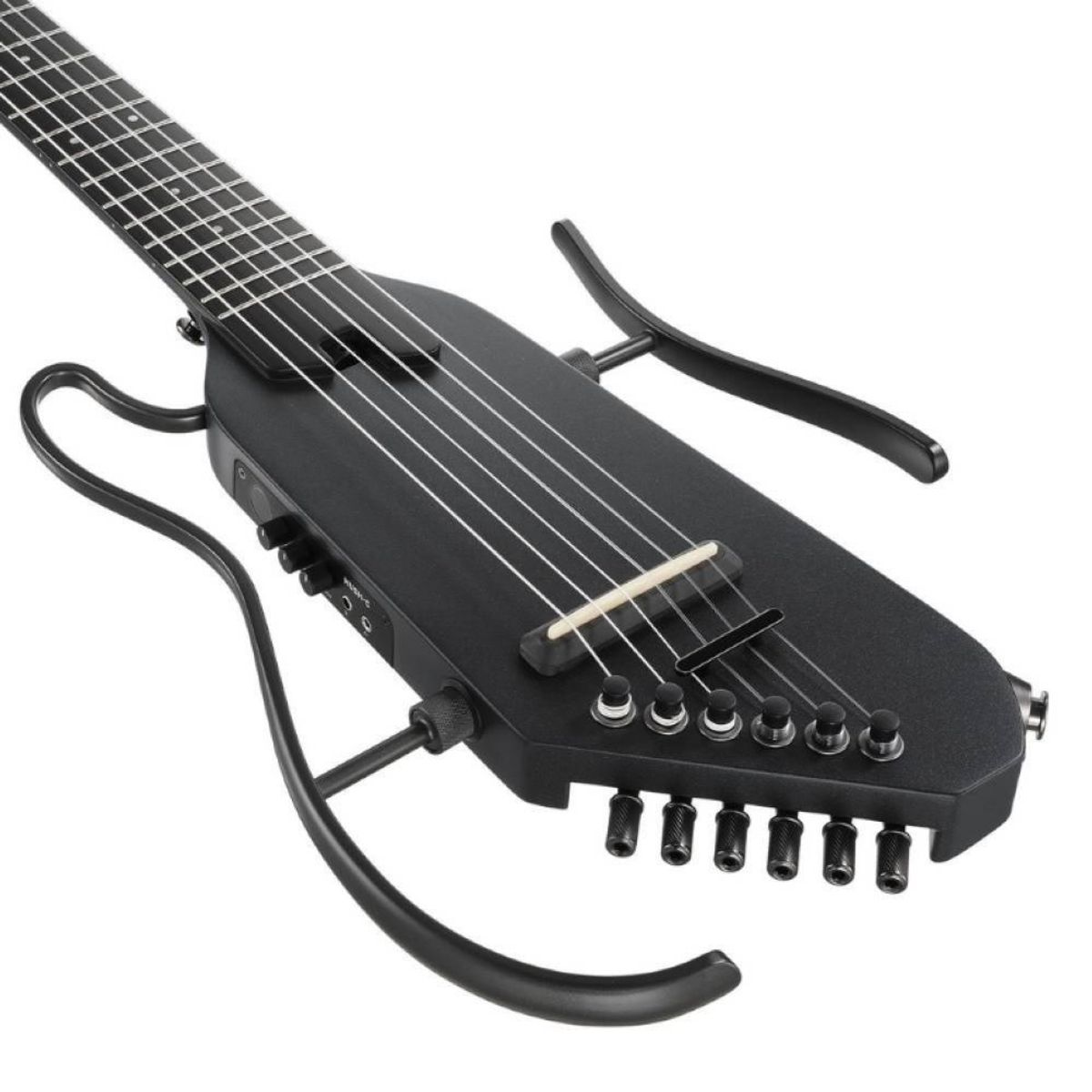 GENERICO - Guitarra Electroacustica Portatil Donner HUSH-C Black