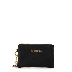 AMPHORA - Monedero suiza pequeña negro