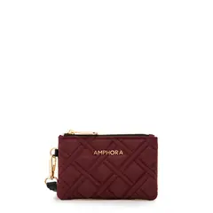 AMPHORA - Monedero gambia pequeña rojo oscuro