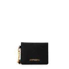 AMPHORA - Tarjetero pequeña suiza negro