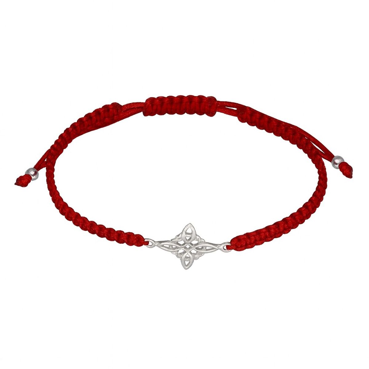 TODOJOYAS - Pulsera Plata 925 Nudo de Bruja Hilo Rojo Trenzado