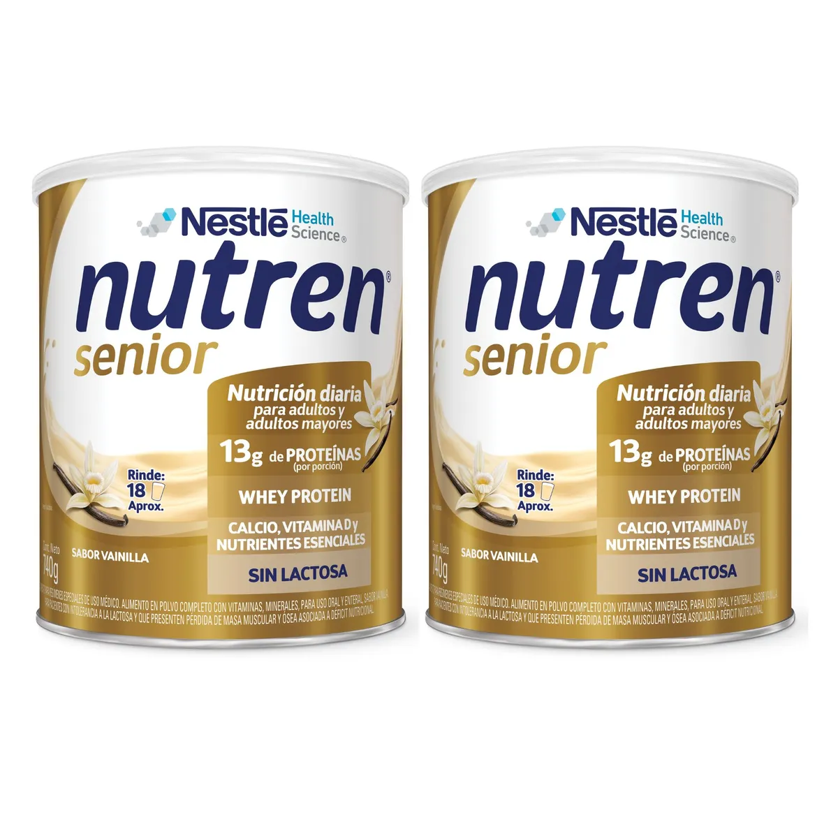 NUTREN - Pack 2x Nutren Senior Vainilla 740g