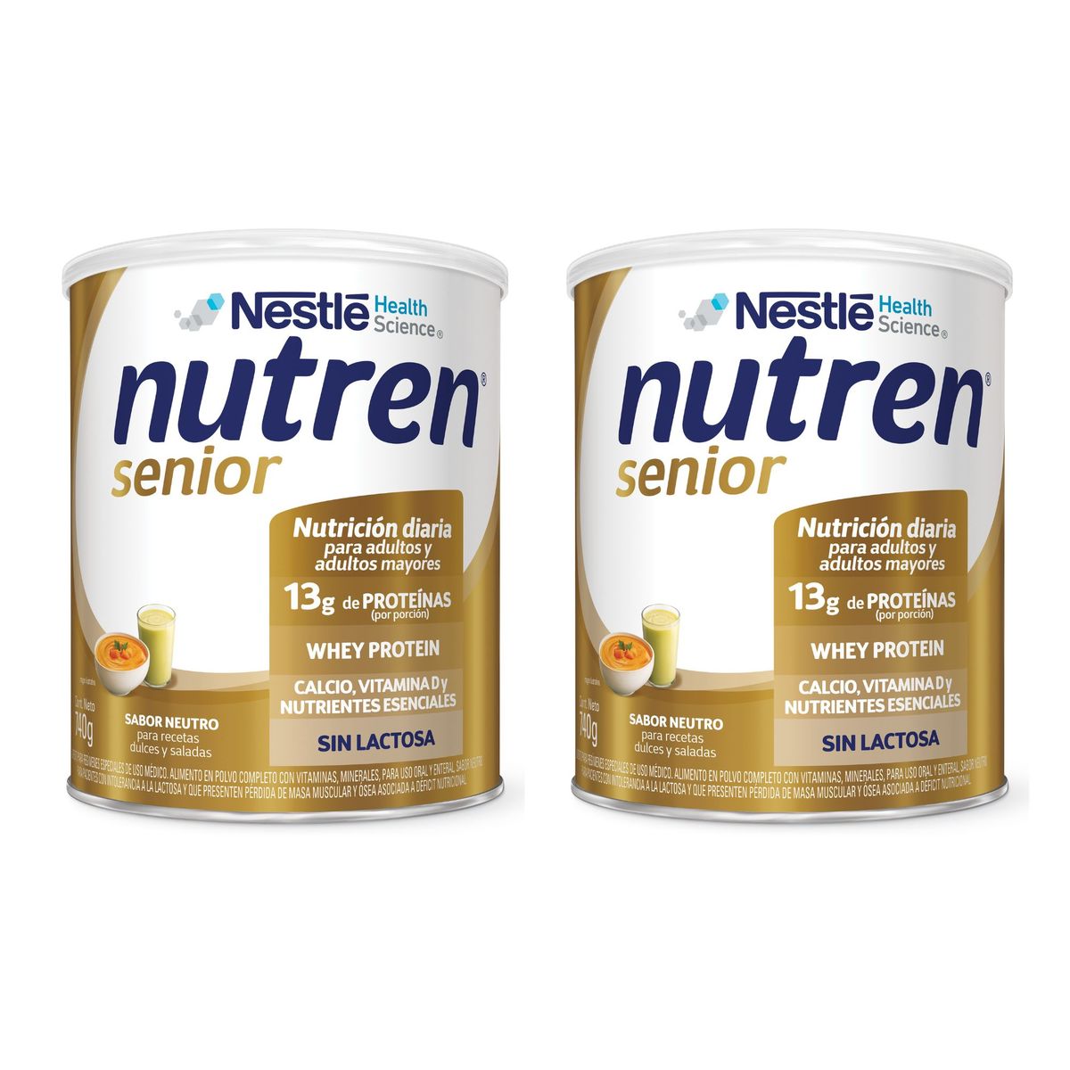 NUTREN - Pack 2x Nutren Senior Neutro 740g