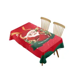 GENERICO - MANTEL DE NAVIDAD ANTIMANCHAS FELIZ NAVIDAD SANTA