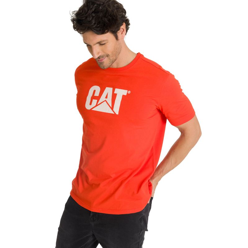 CAT - Polera Manga Corta Hombre Logo Roja CAT