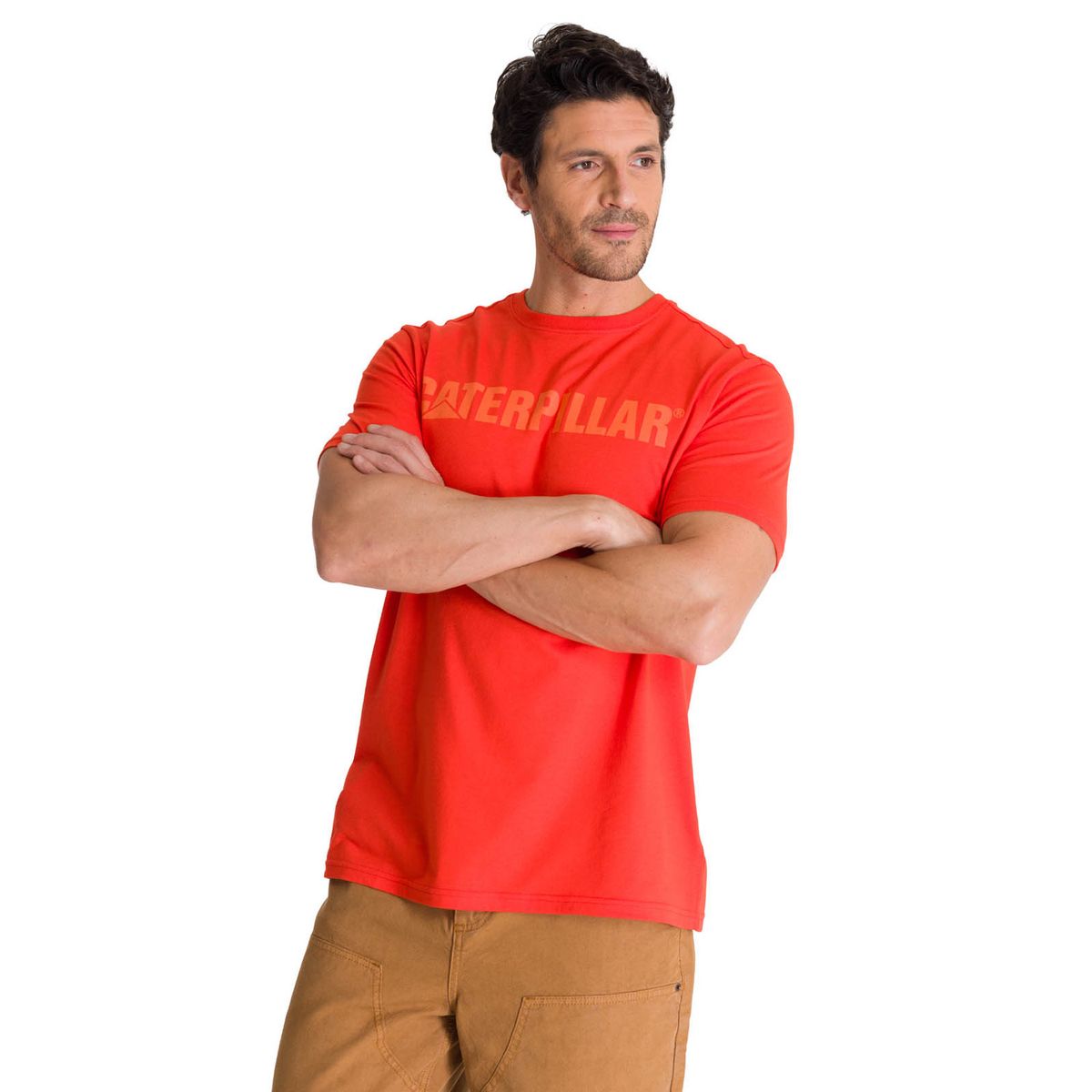CAT - Polera Manga Corta Hombre Logoerpillar Rojo CAT