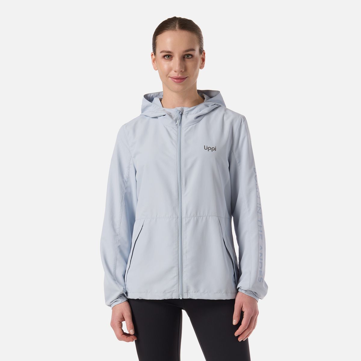LIPPI - Chaqueta Mujer Nightfall Windbreaker Hoody Jacket Celeste Lippi