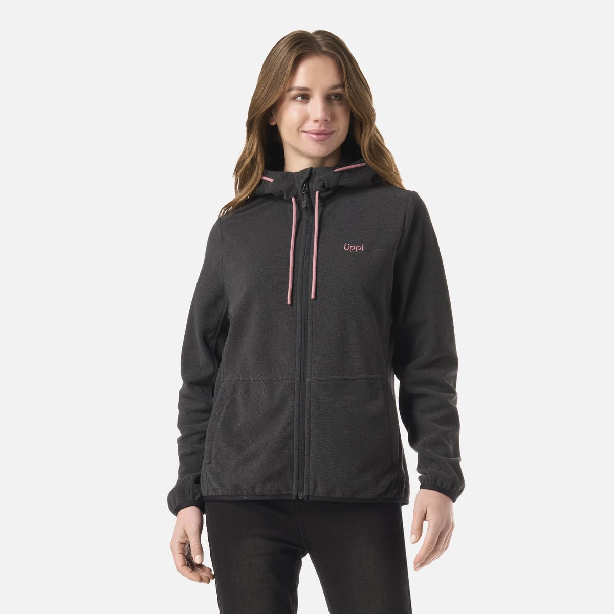 LIPPI - Polar Mujer Stripes Nano-F Full Zip Hoody Negro Lippi