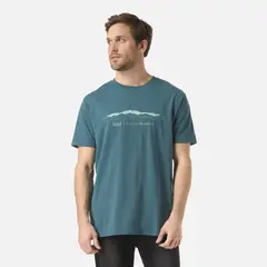 LIPPI - Polera Hombre Logo Front Print T-Shirt Petroleo Oscuro