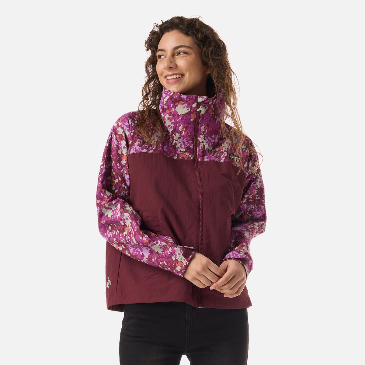 HAKA HONU - Chaqueta Mujer Hija Del Viento Burdeo Haka Honu