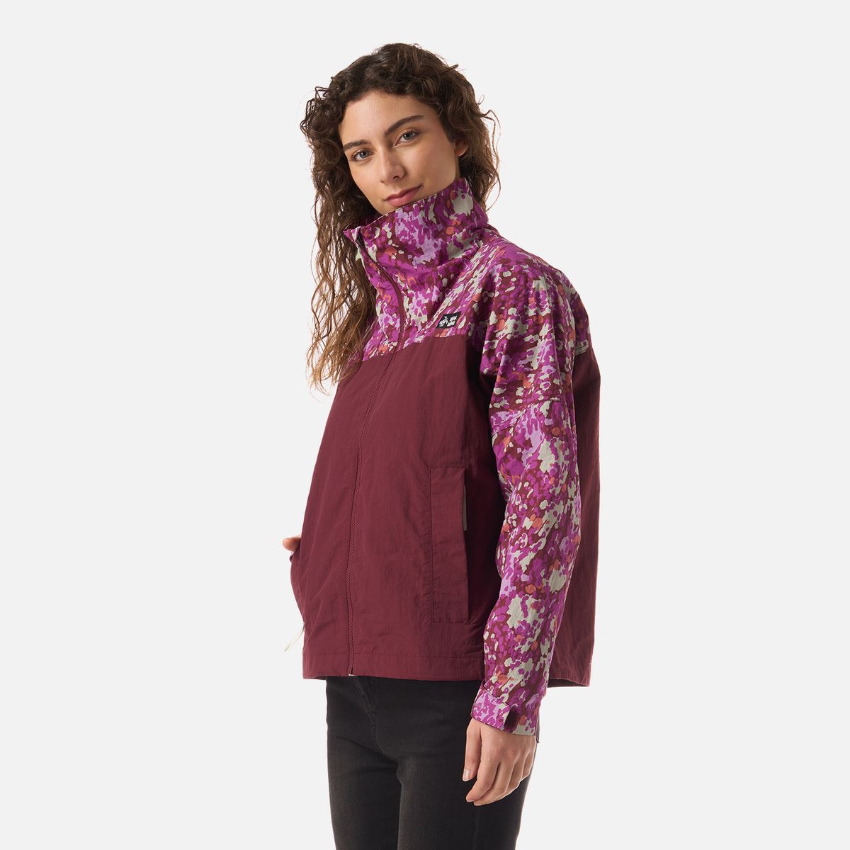 HAKA HONU - Chaqueta Mujer Hija Del Viento Burdeo Haka Honu
