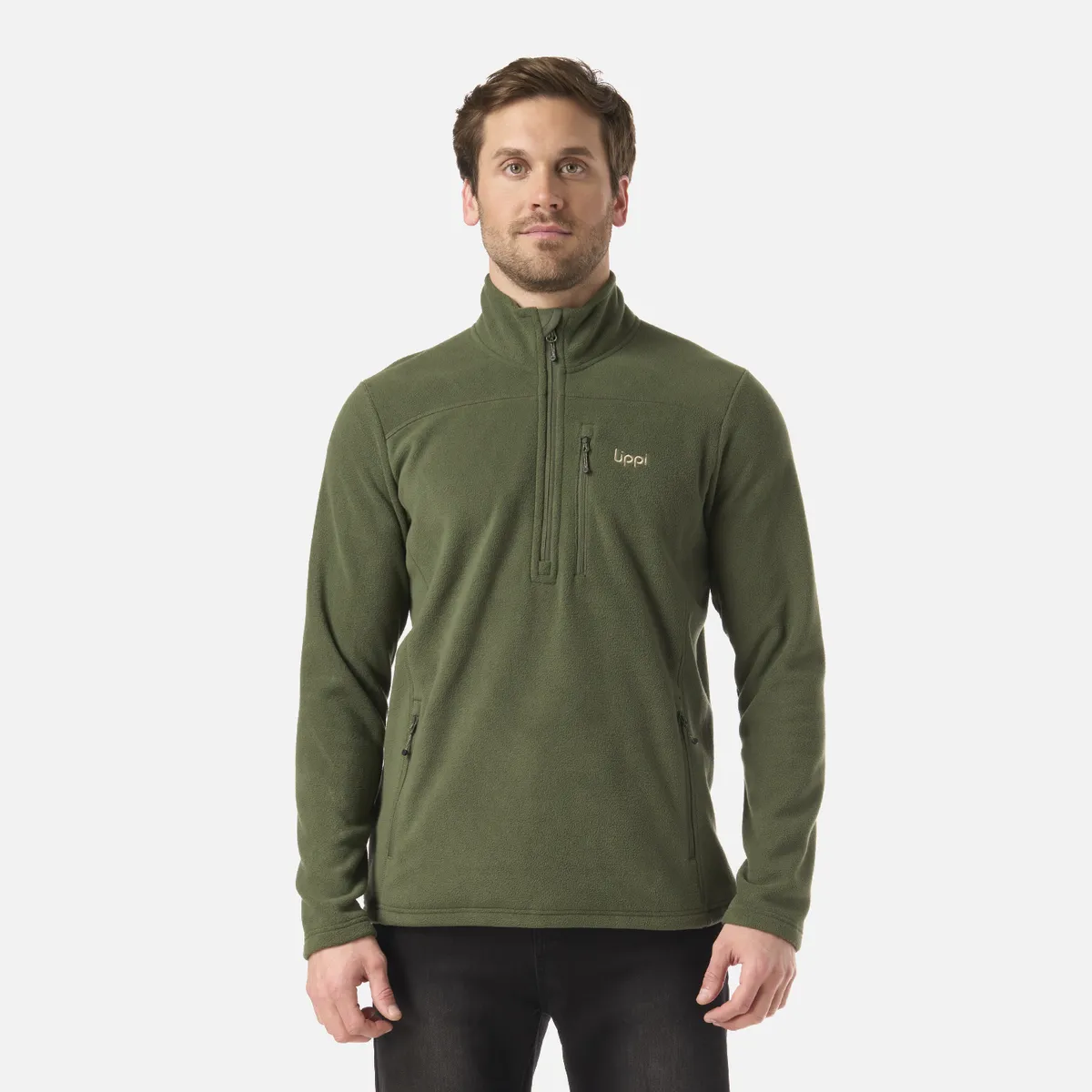 LIPPI - Polar Hombre Paicavi Therm-Pro 1/4 Zip Jacket Verde Musgo Lippi