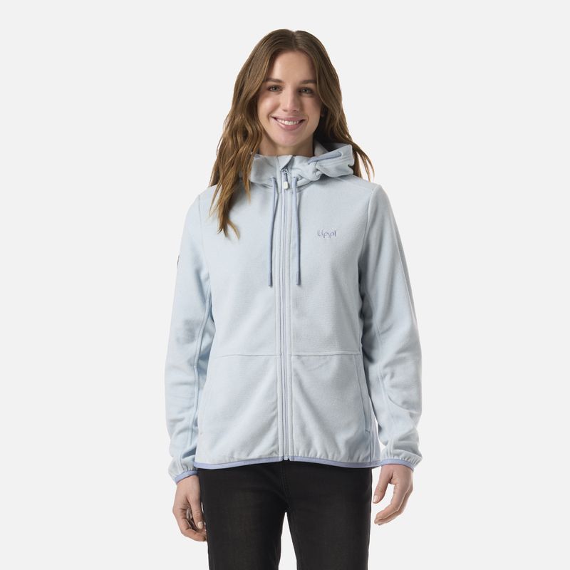 LIPPI - Polar Mujer Stripes Nano-F Full Zip Hoody Celeste Lippi
