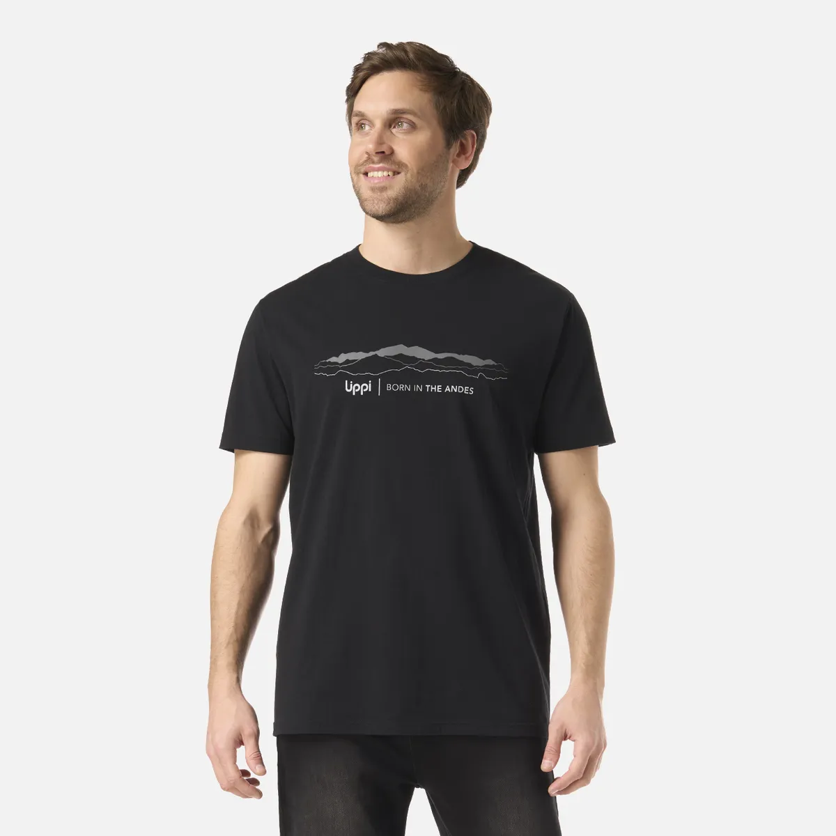 LIPPI - Polera Hombre Logo Lippi Front Print T-Shirt Negro Lippi