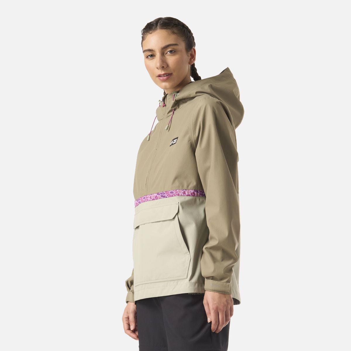 HAKA HONU - Chaqueta Mujer Viento Norte 14 Zip Verde Oliva Haka Honu