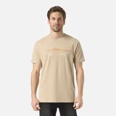LIPPI - Polera Hombre Logo Front Print T-Shirt Beige
