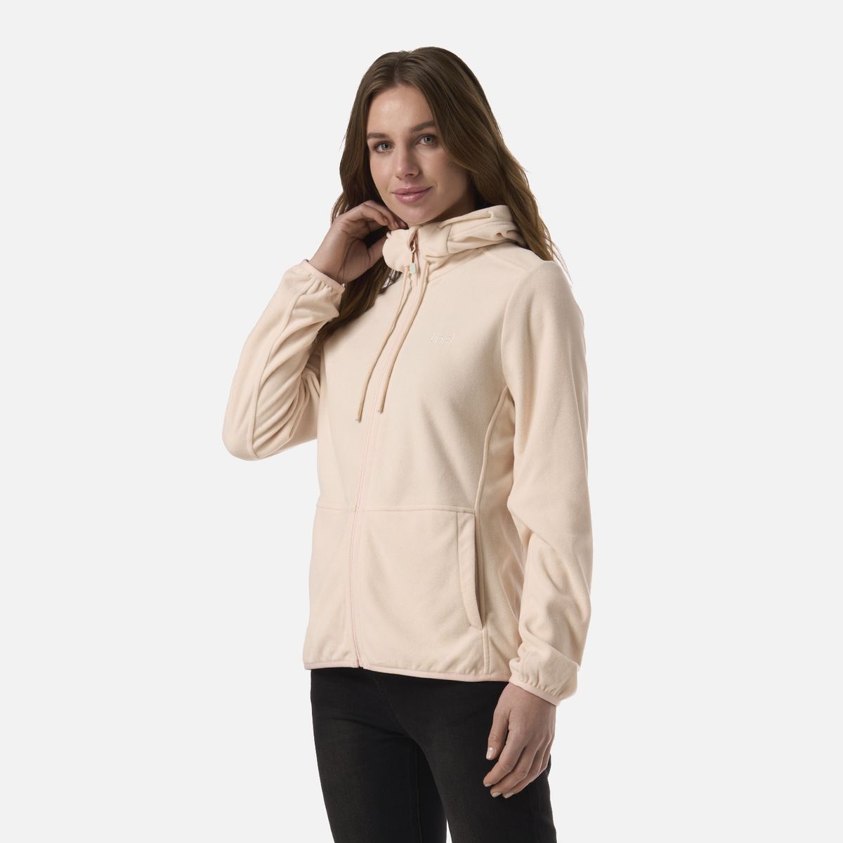 LIPPI - Polar Mujer Stripes Nano-F Full Zip Hoody Damasco Lippi