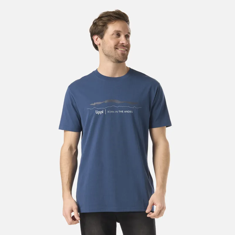 LIPPI - Polera Hombre Logo Lippi Front Print T-Shirt Azul Oscuro Lippi