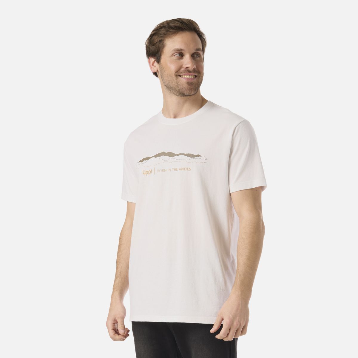 LIPPI - Polera Hombre Logo Lippi Front Print T-Shirt Blanco Lippi