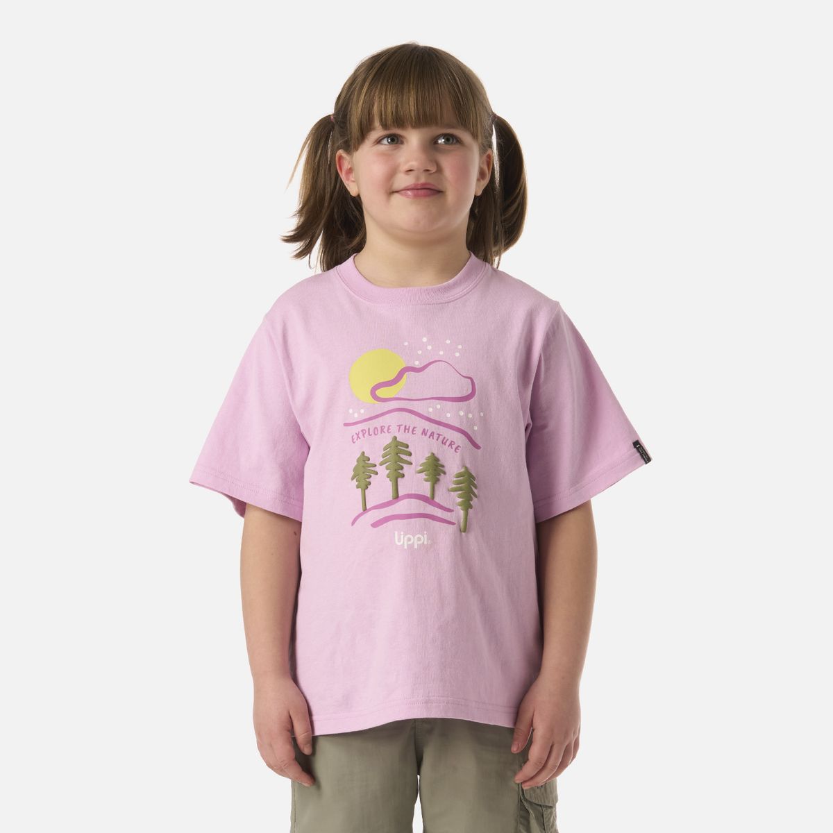 LIPPI - Polera Niña Explore Oversize T-Shirt Rosa Lippi