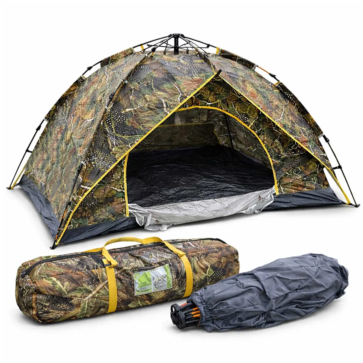 GENERICO - Carpa Camping Automática 4 Personas Resistente Exterior Camuflaje