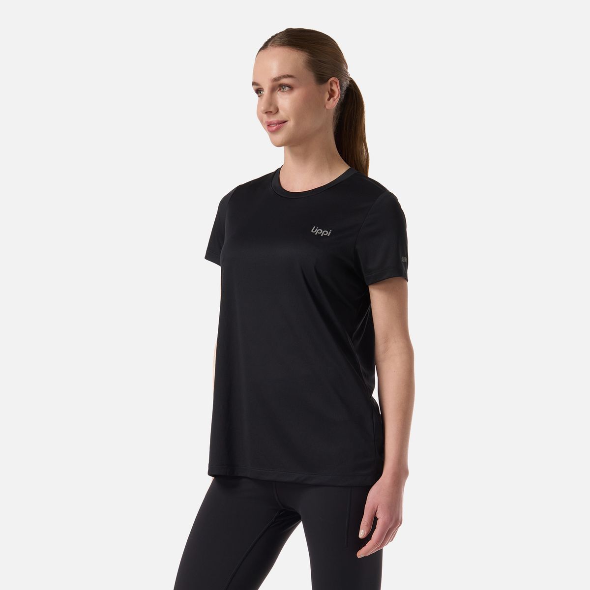 LIPPI - Polera Mujer Core Q-Dry T-Shirt Negro Lippi