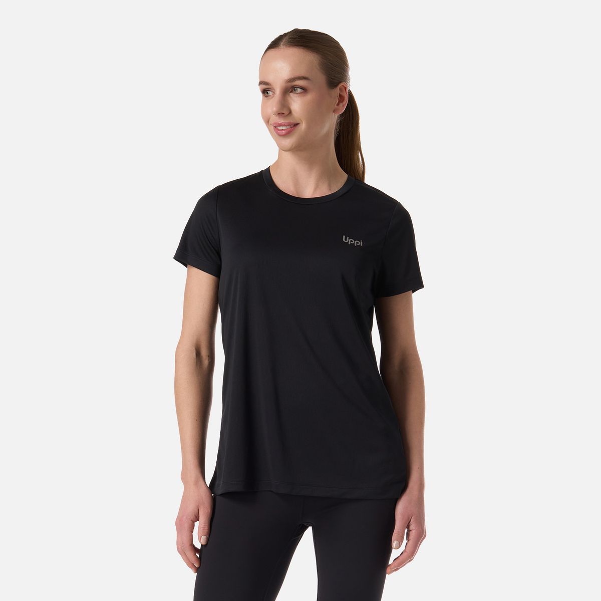 LIPPI - Polera Mujer Core Q-Dry T-Shirt Negro Lippi