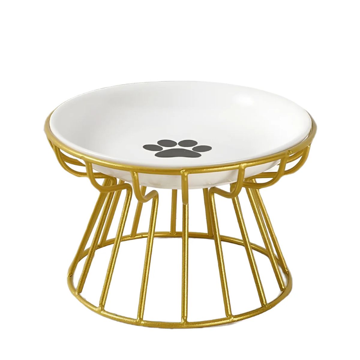 GENERICO - Plato Elevado Ceramica Estilo Europeo Para Mascota Huellas