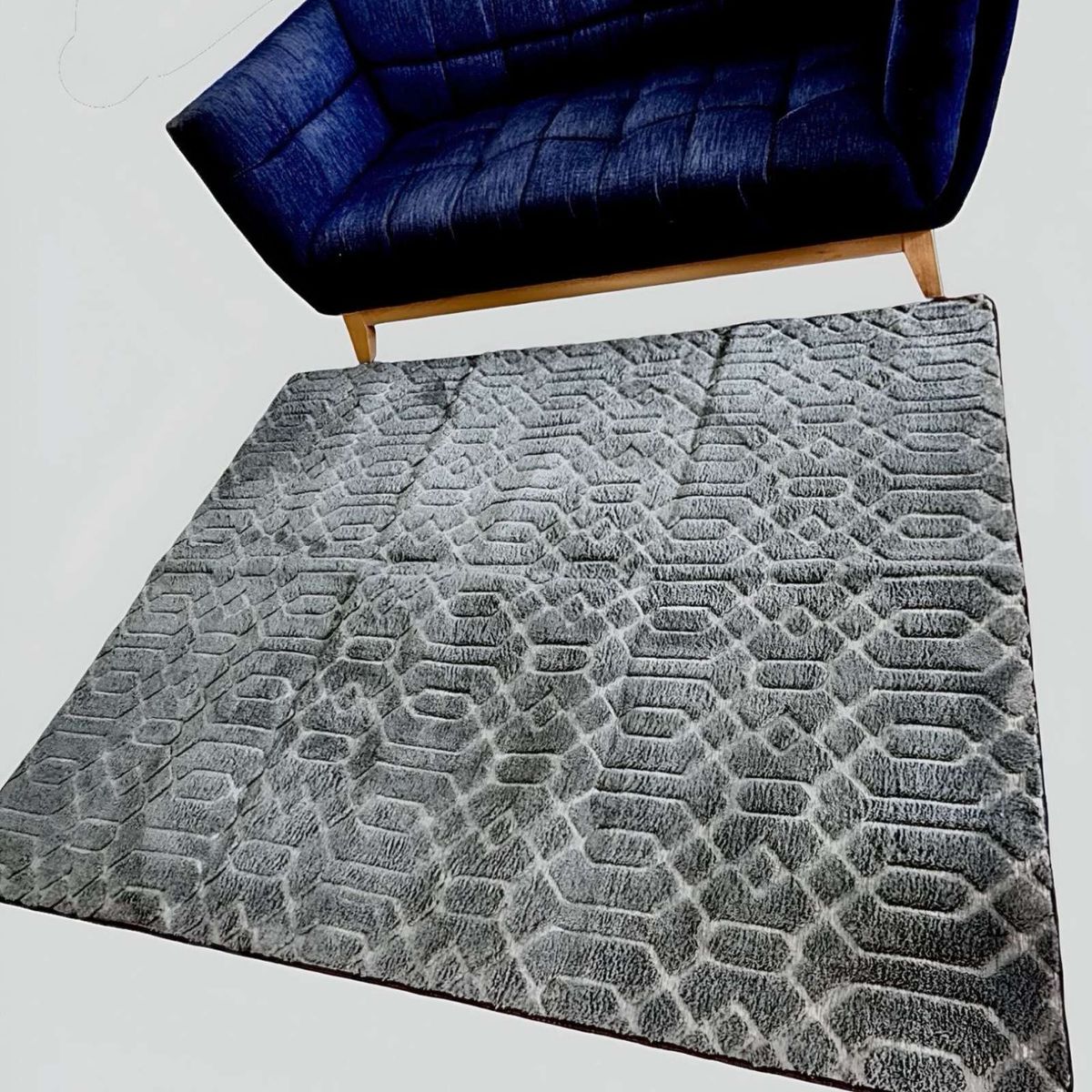 GENERICO - ALFOMBRA DECORATIVA DISEÑO ELEGANTE 160X200CM GRIS CLARO