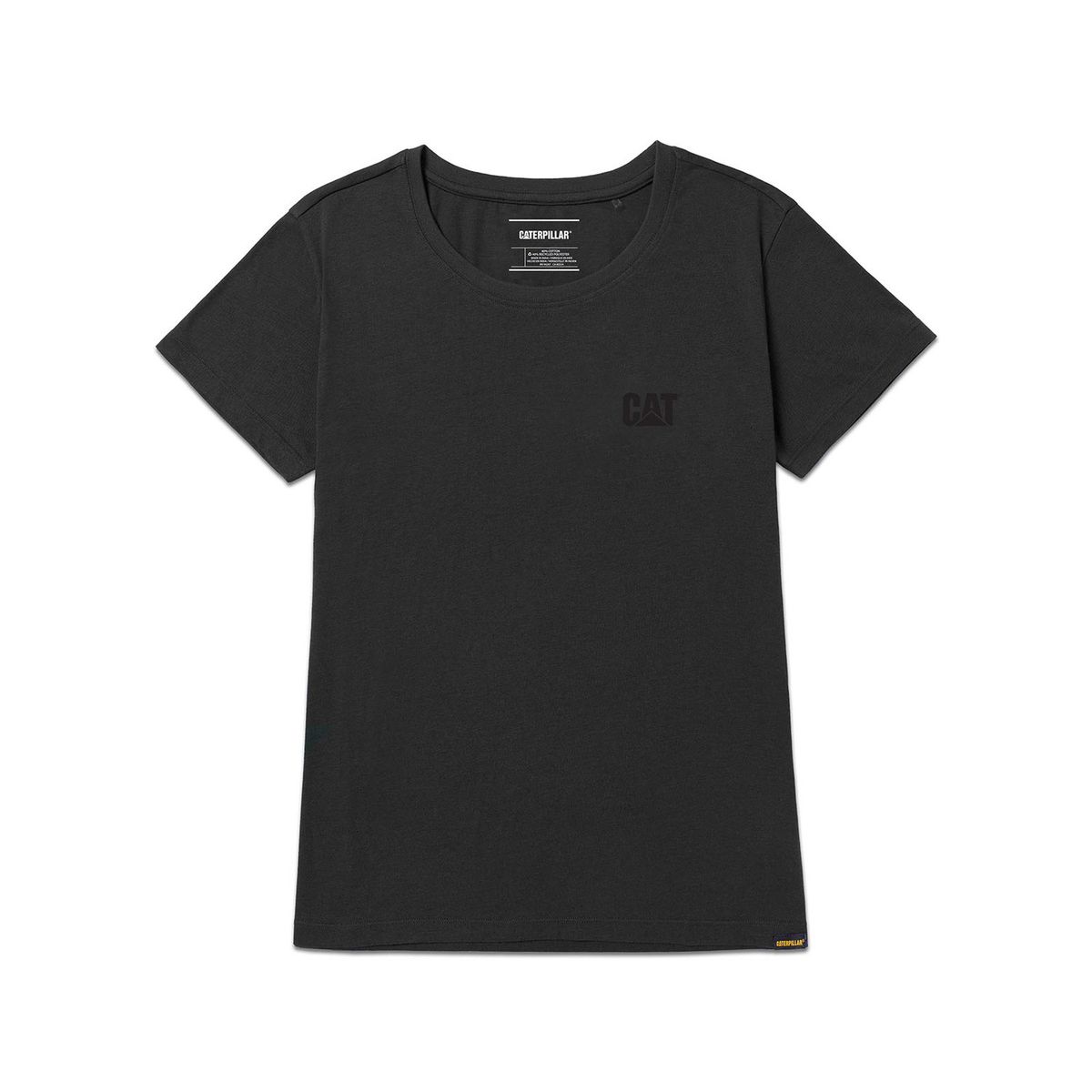 CAT - Polera Manga Corta Mujer Logo Negro CAT