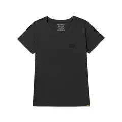 CAT - Polera Manga Corta Mujer Logo Negro