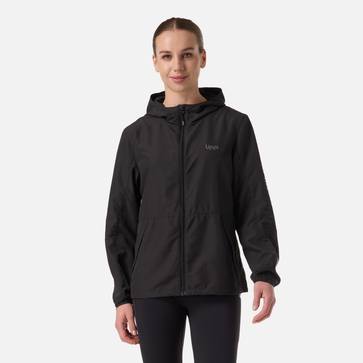 LIPPI - Chaqueta Mujer Nightfall Windbreaker Hoody Jacket Negro Lippi