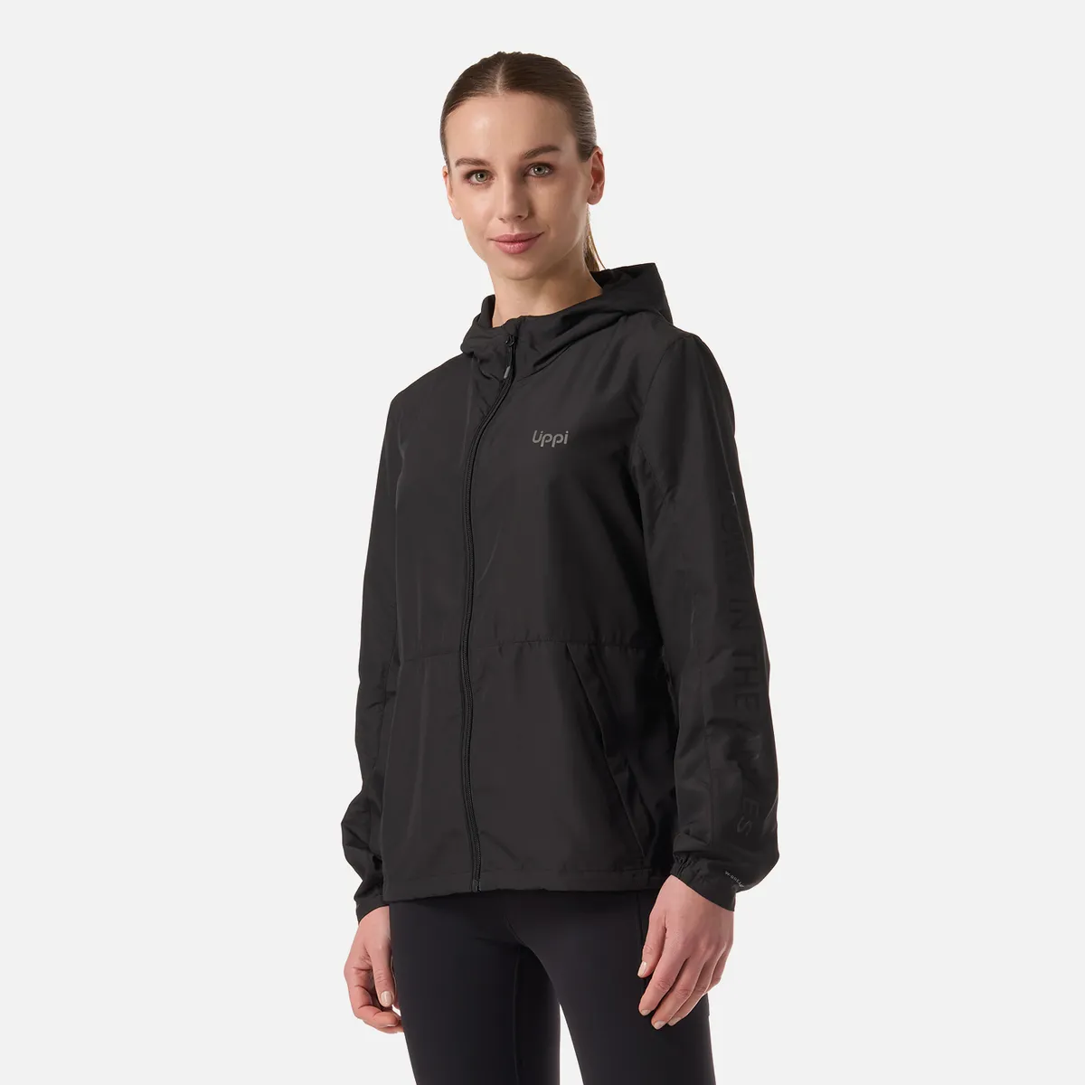 LIPPI - Chaqueta Mujer Nightfall Windbreaker Hoody Jacket Negro Lippi
