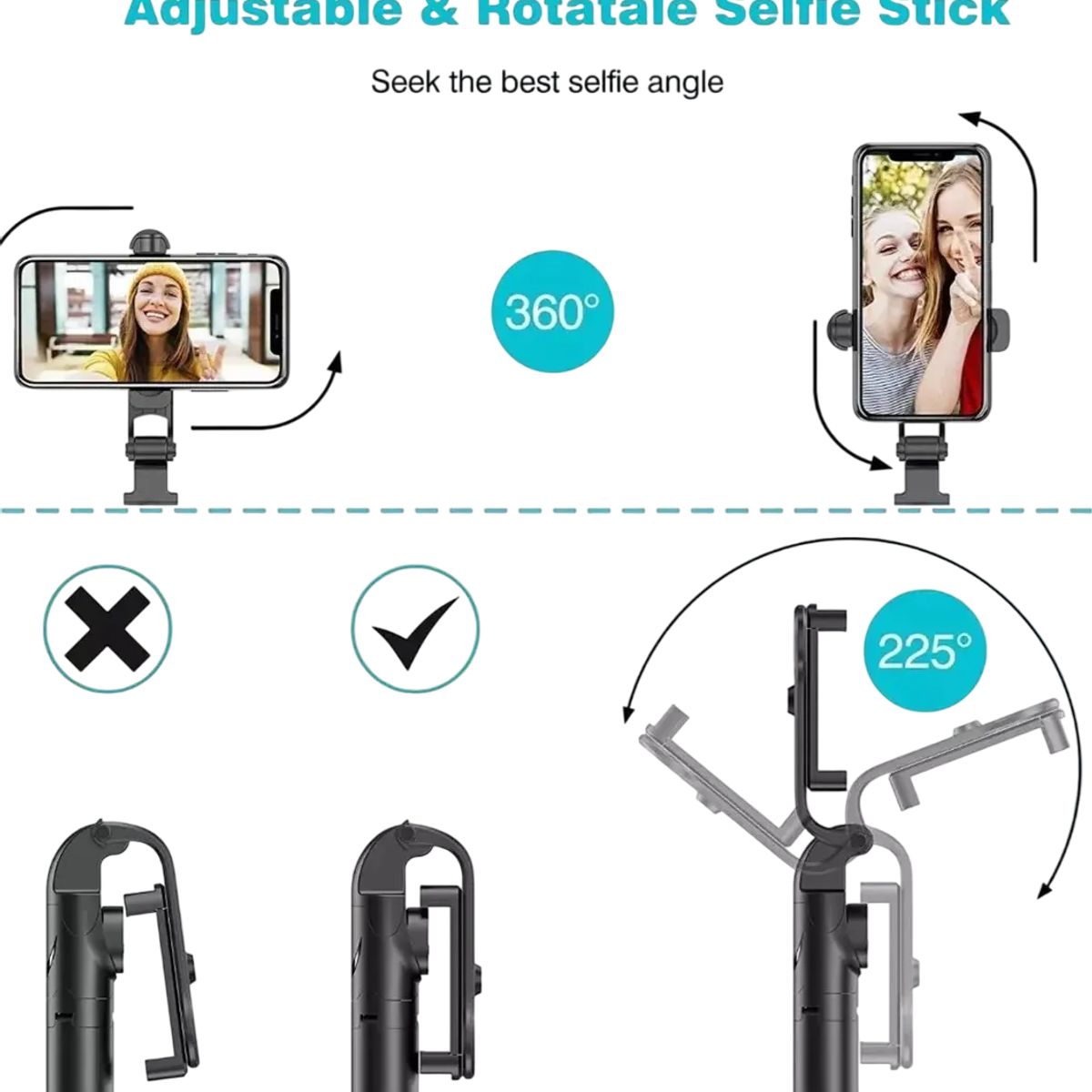 GENERICO - Kit Monopod Bluetooth Selfies + Tripode