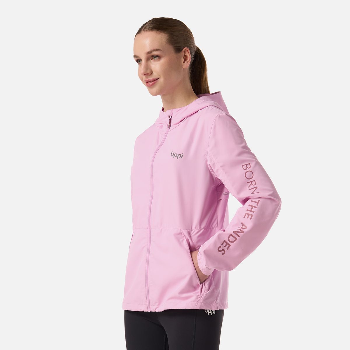 LIPPI - Chaqueta Mujer Nightfall Windbreaker Hoody Jacket Rosa Lippi