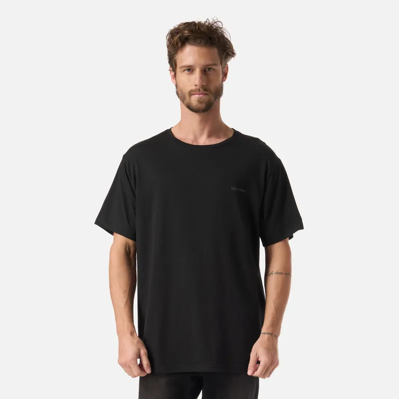 HAKA HONU - Polera Hombre Haka Negro Haka Honu